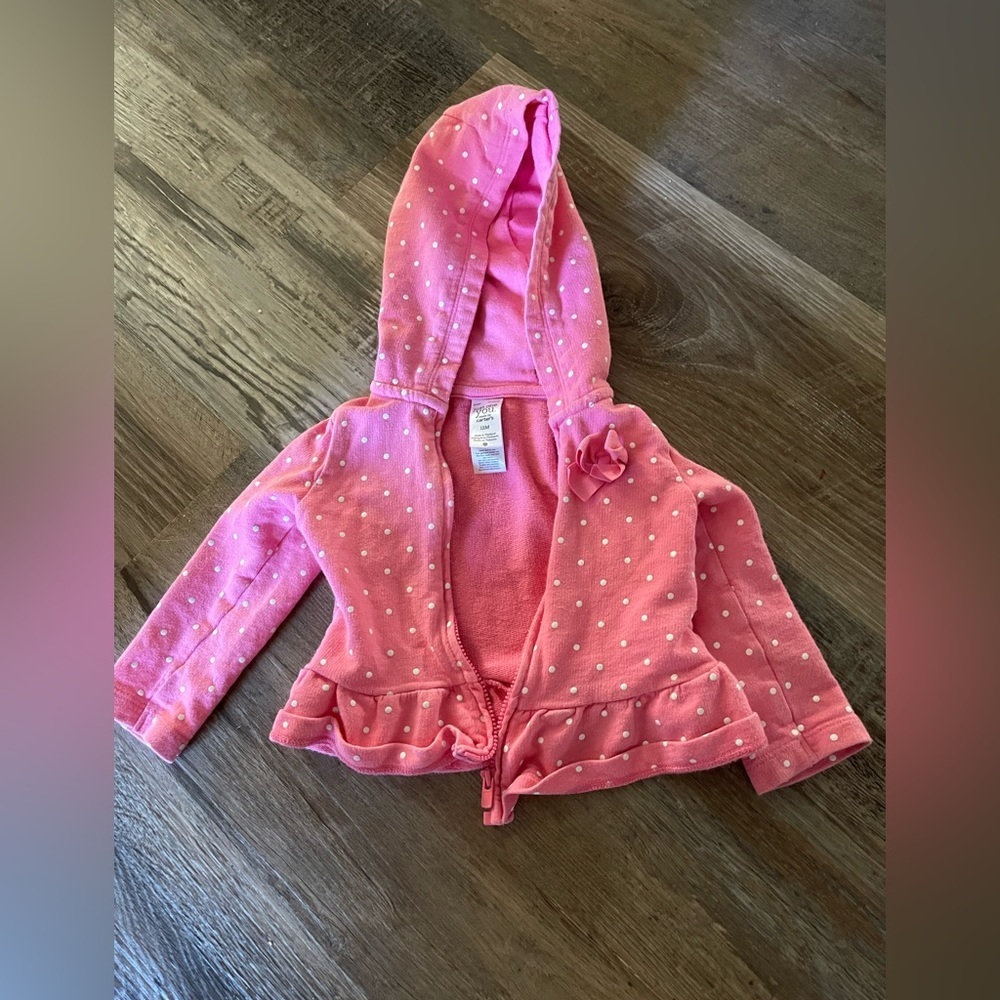 12 months pink polka dot jacket
